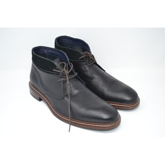 Cole Haan C26131 Benton Welt Chukka II Boots Men's Black Leather‎ 10.5 M Lace-Up - Picture 1 of 13